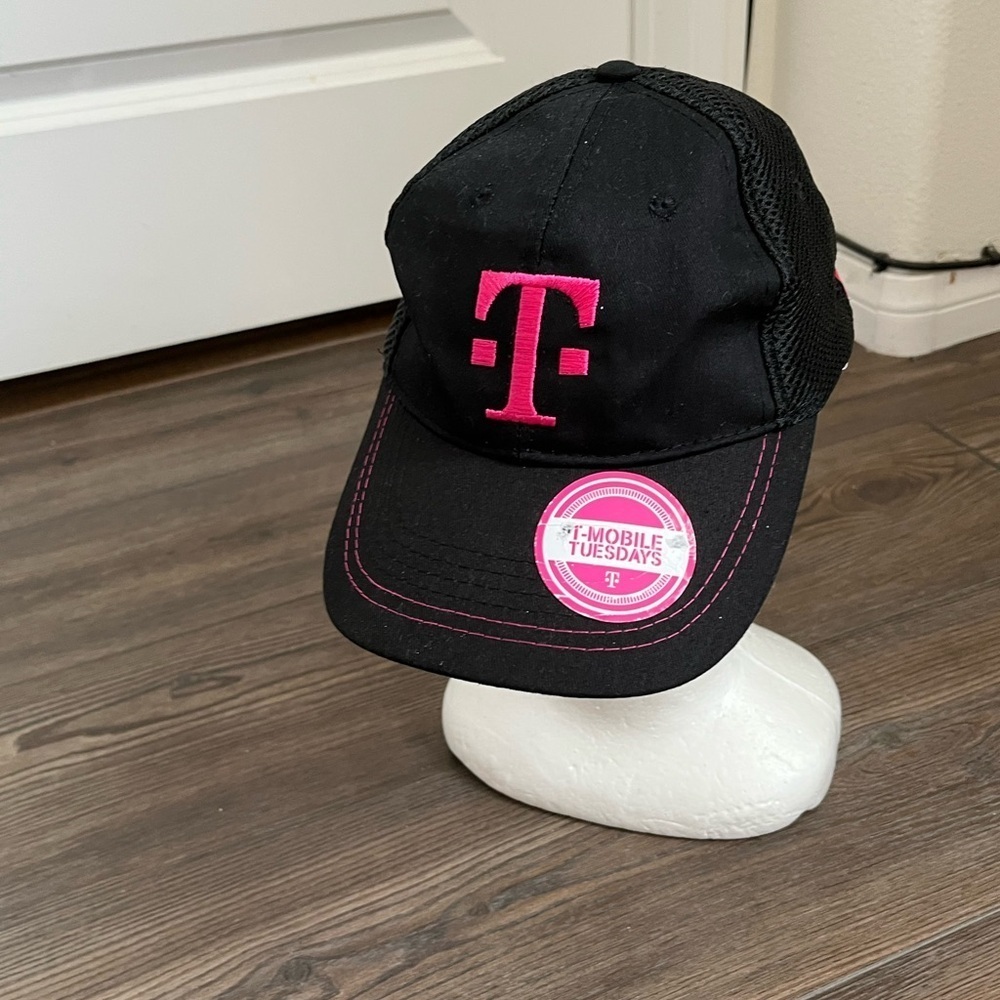 Black and Pink T-Mobile Cap